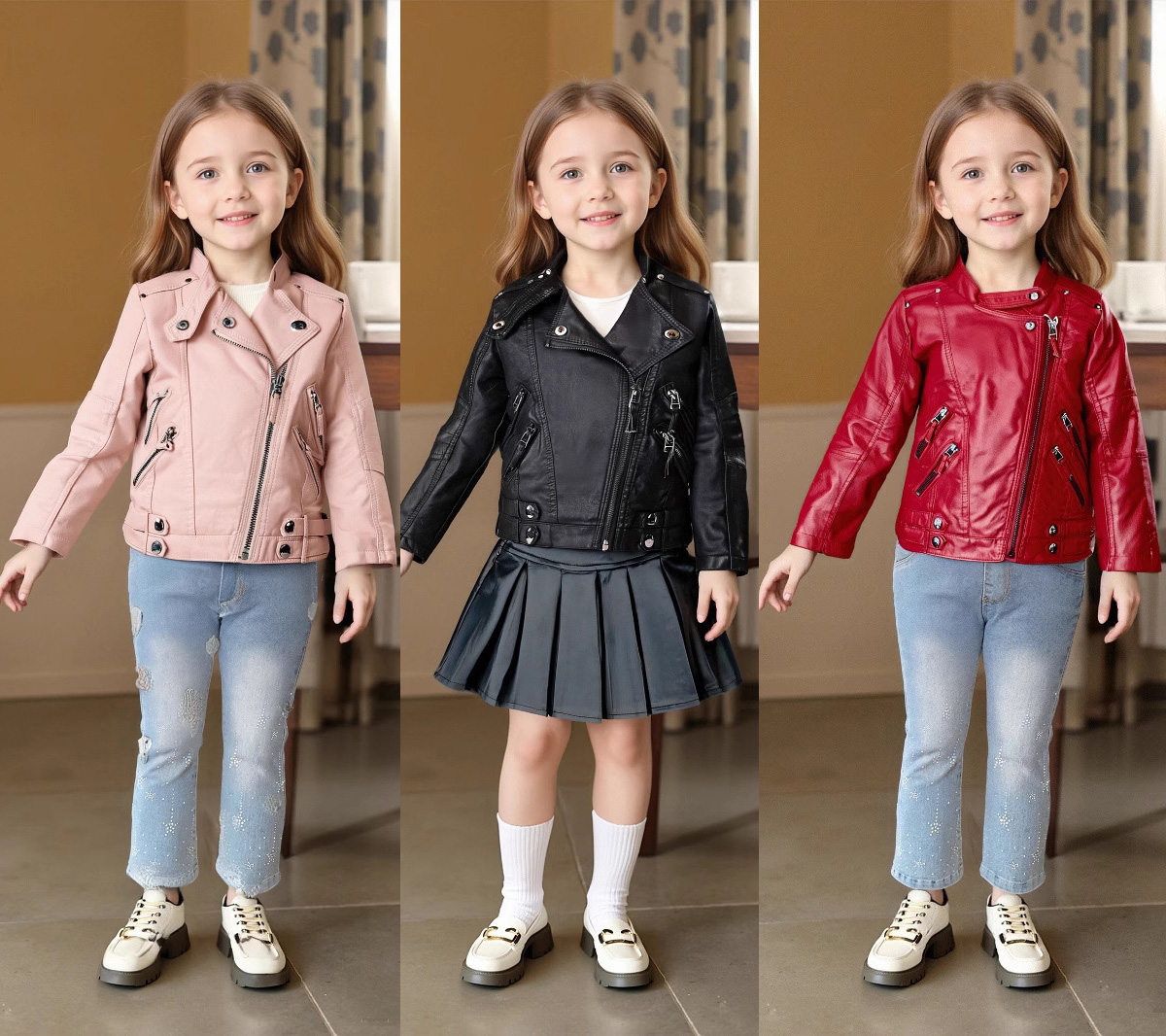 2-12Y Girls Christmas Pink Red - Streetwear Brand Photography ulasan dan harga