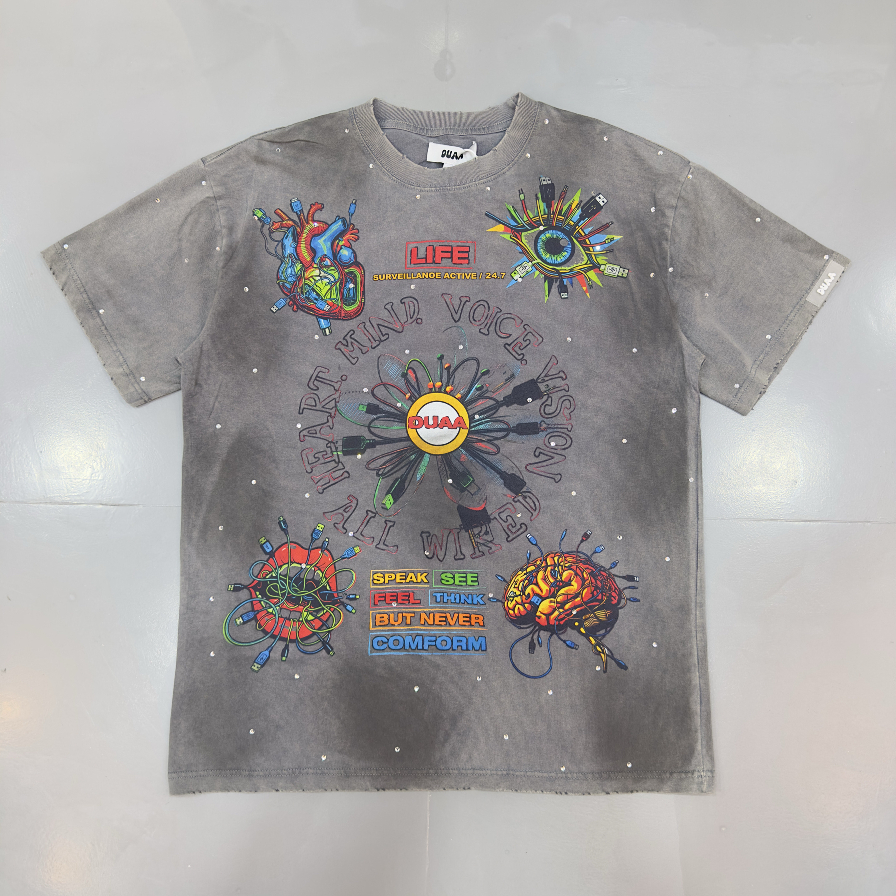 DUAA Vintage American Short Sl - Streetwear Brand Photography ulasan dan harga